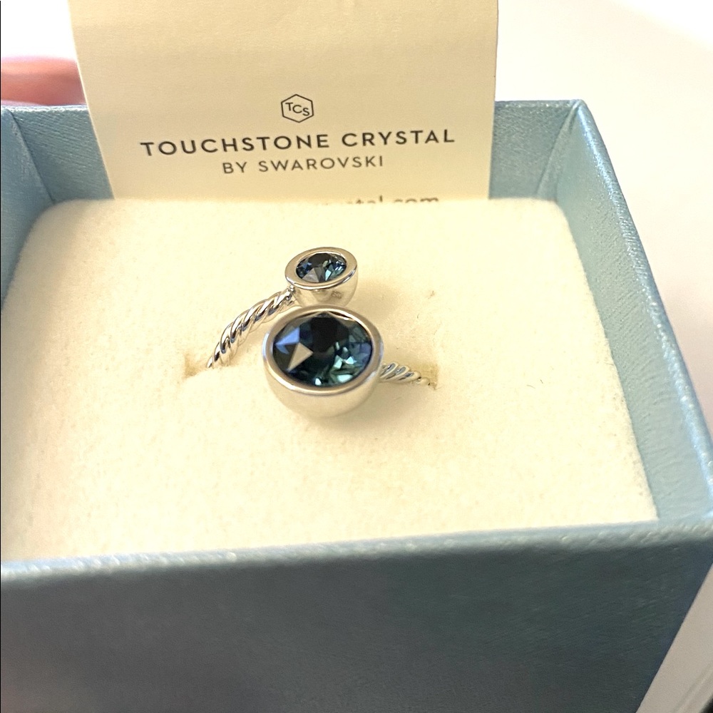 ❌❌SOLD❌❌Touchstone Crystal Wrap Ring Size 8 New